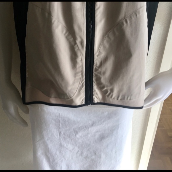 REED REED KRAKOFF Beige, Black & White Zip up Vest - Picture 6 of 8
